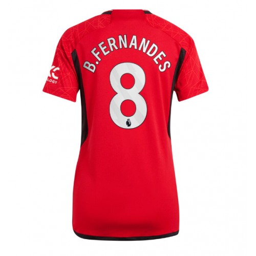 Dámy Fotbalový dres Manchester United Bruno Fernandes #8 2023-24 Domácí Krátký Rukáv